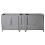 Fresca Oxford 83" Gray Traditional Double Sink Bathroom Cabinets