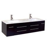 Fresca Bellezza 59" Natural Wood Modern Double Vessel Sink Cabinet