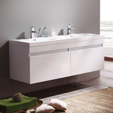 Fresca Largo 57" Modern Bathroom Cabinet w/ Integrated Sinks