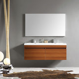 Fresca Largo 57" Modern Bathroom Vanity w/ Wavy Double Sinks