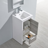 Fresca Allier Rio 16" Ash Gray Modern Bathroom Vanity
