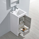 Fresca Allier Rio 16" Ash Gray Modern Bathroom Vanity w/ Mirror