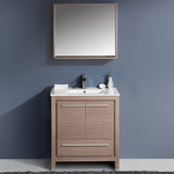 Fresca Allier 30" Modern Bathroom Vanity w/ Mirror