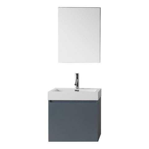 Virtu USA Zuri 24" Single Bathroom Vanity with White Polymarble Top