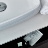 Lucera 60" Espresso Modern Single Vessel Sink Bathroom Vanity Set
