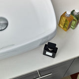 Lucera 36" Gray Modern Wall Hung Vessel Sink Bathroom Vanity Set - Left Offset