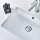 Lucera 36" White Modern Wall Hung Undermount Sink Vanity Set- Left Offset