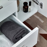 Lucera 48" White Modern Single Undermount Sink Bathroom Vanity Set