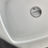 Lucera 60" White Modern Double Vessel Sink Bathroom Vanity Set