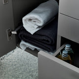 Lucera 60" Gray Modern Double Vessel Sink Bathroom Vanity Set