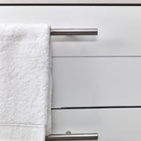 Lucera 30" White Modern Wall Hung Vessel Sink Vanity w/ Medicine Cabinet