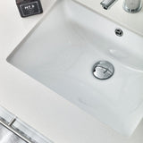 Lucera 60" White Modern Double Undermount Sink Bathroom Vanity Set