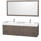 Wyndham Collection Amare 72" Double Bathroom Vanity Set with Mirror WCR410072GOAR