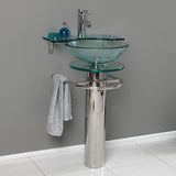 Fresca Ovale 24" Modern Glass Bathroom Pedestal
