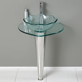 Fresca Netto 24" Modern Glass Bathroom Pedestal