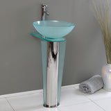 Fresca Vitale 17" Modern Glass Bathroom Pedestal