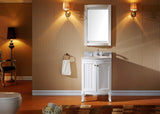 Khaleesi 24" Single Bathroom Vanity in White with Marble Top