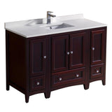 Fresca Oxford 48" Mahogany Traditional Bathroom Cabinets w/ Top & Sink