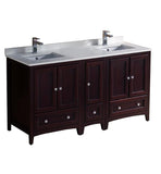 Fresca Oxford 60" Traditional Double Sink Bathroom Cabinets