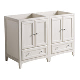 Fresca Oxford 48" Antique White Traditional Double Sink Bathroom Cabinets
