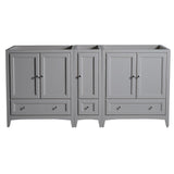 Fresca Oxford 71" Gray Traditional Double Sink Bathroom Cabinets