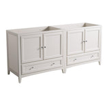 Fresca Oxford 71" Antique White Traditional Double Sink Bathroom Cabinets