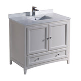 Fresca Oxford 36" Traditional Bathroom Cabinet w/ Top & Sink