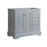 Fresca Windsor 36" Gray Textured Traditional Bathroom Cabinet | FCB2436GRV