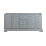 Fresca Windsor 72" Gray Textured Traditional Double Sink Bathroom Cabinet | FCB2472GRV