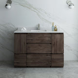 Fresca Formosa 48" Floor Standing Modern Bathroom Cabinet w/ Top  Sink | FCB31-122412ACA-FC-CWH-U