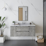 Fresca Formosa Modern 48" Ash Wall Hung Bathroom Vanity | FCB31-122412ASH-CWH-U