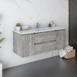 Fresca Formosa Modern 48" Ash Wall Hung Bathroom Vanity | FCB31-122412ASH-CWH-U