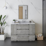 Fresca Formosa Modern 48" Ash Freestanding Bathroom Vanity | FCB31-122412ASH-FC-CWH-U