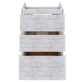 Fresca Formosa Modern 47" Rustic White Floor Standing Bathroom Base Cabinet | FCB31-122412RWH-FC