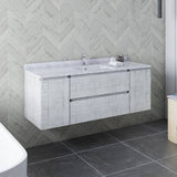 Fresca Formosa Modern 54" Rustic White Wall Hung Bathroom Vanity | FCB31-123012RWH-CWH-U