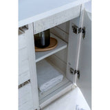 Fresca Formosa Modern 53" Rustic White Wall Hung Bathroom Base Cabinet | FCB31-123012RWH