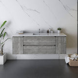 Fresca Formosa Modern 60" Ash Wall Hung Bathroom Vanity | FCB31-123612ASH-CWH-U