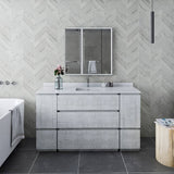 Fresca Formosa Modern 60" Rustic White Freestanding Bathroom Vanity | FCB31-123612RWH-FC-CWH-U