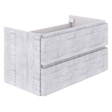 Fresca Formosa Modern 59" Rustic White Wall Hung Bathroom Base Cabinet | FCB31-123612RWH