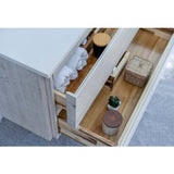 Fresca Formosa Modern 60" Rustic White Wall Mount Double Sink Bathroom Vanity | FCB31-241224RWH-CWH-U