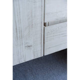 Fresca Formosa Modern 58" Rustic White Wall Hung Double Sink Bathroom Base Cabinet | FCB31-241224RWH