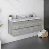 Fresca Formosa Modern 48" Ash Wall Hung Double Sink Bathroom Vanity | FCB31-2424ASH-CWH-U