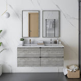 Fresca Formosa Modern 46" Ash Wall Hung Double Sink Bathroom Base Cabinet | FCB31-2424ASH