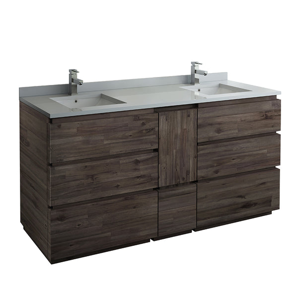 Fresca Formosa 70" Floor Standing Double Sink Modern Bathroom Cabinet | FCB31-301230ACA-FC