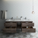 Fresca Formosa 70" Wall Hung Double Sink Modern Bathroom Cabinet | FCB31-301230ACA