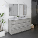 Fresca Formosa Modern 60" Ash Floor Standing Double Sink Bathroom Vanity | FCB31-3030ASH-FC-CWH-U