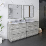 Fresca Formosa Modern 72" Ash Floor Standing Double Sink Bathroom Vanity | FCB31-3636ASH-FC-CWH-U