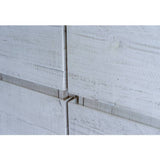 Fresca Formosa Modern 70" Rustic White Floor Standing Open Bottom Double Sink Bathroom Base Cabinet | FCB31-3636RWH-FS