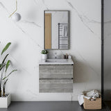 Fresca Formosa Modern 24" Ash Wall Hung Bathroom Vanity | FCB3124ASH-CWH-U