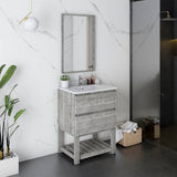 Fresca Formosa Modern 24" Ash Floor Standing Open Bottom Bathroom Vanity | FCB3124ASH-FS-CWH-U